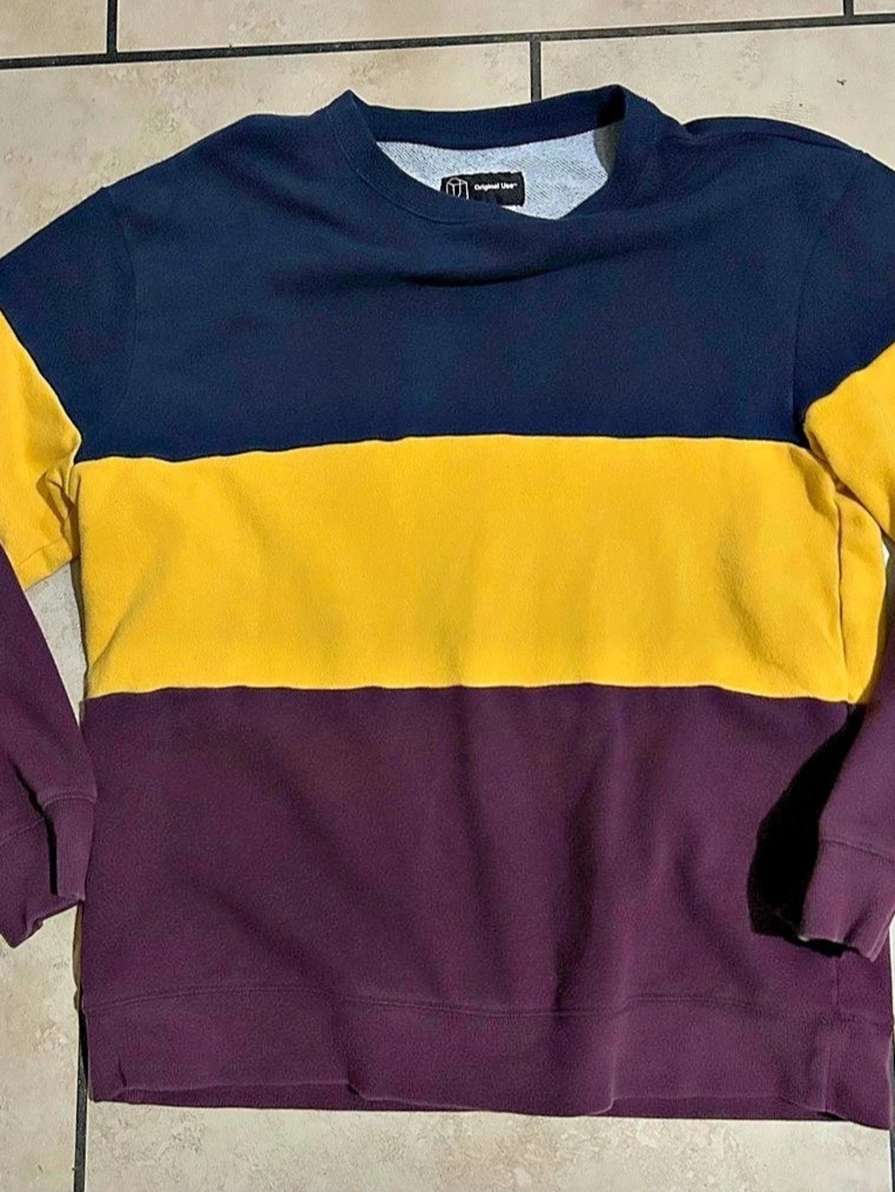 Original Use Color Block Crewneck Size Medium Like New